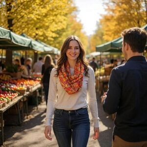Retro Shimmery Infinity Scarf